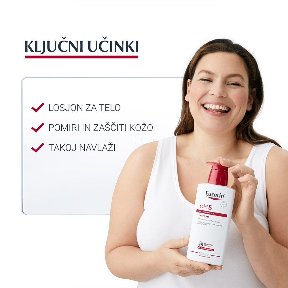 Eucerin pH5, losjon s pumpico - posebna ponudba (400 ml)