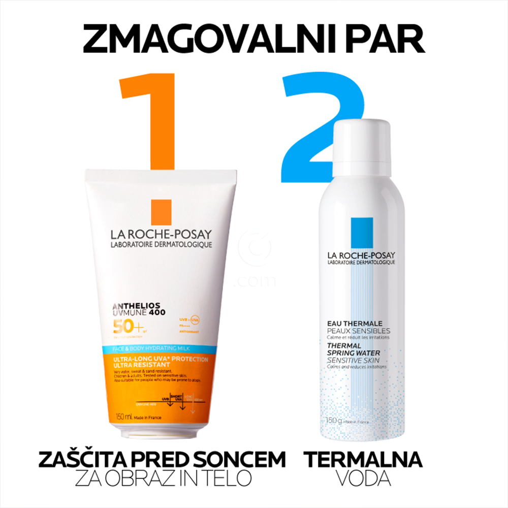 LRP Anthelios UVMUNE 400, vlažilno mleko za zaščito pred soncem - obraz in telo - ZF50+ (150 ml)