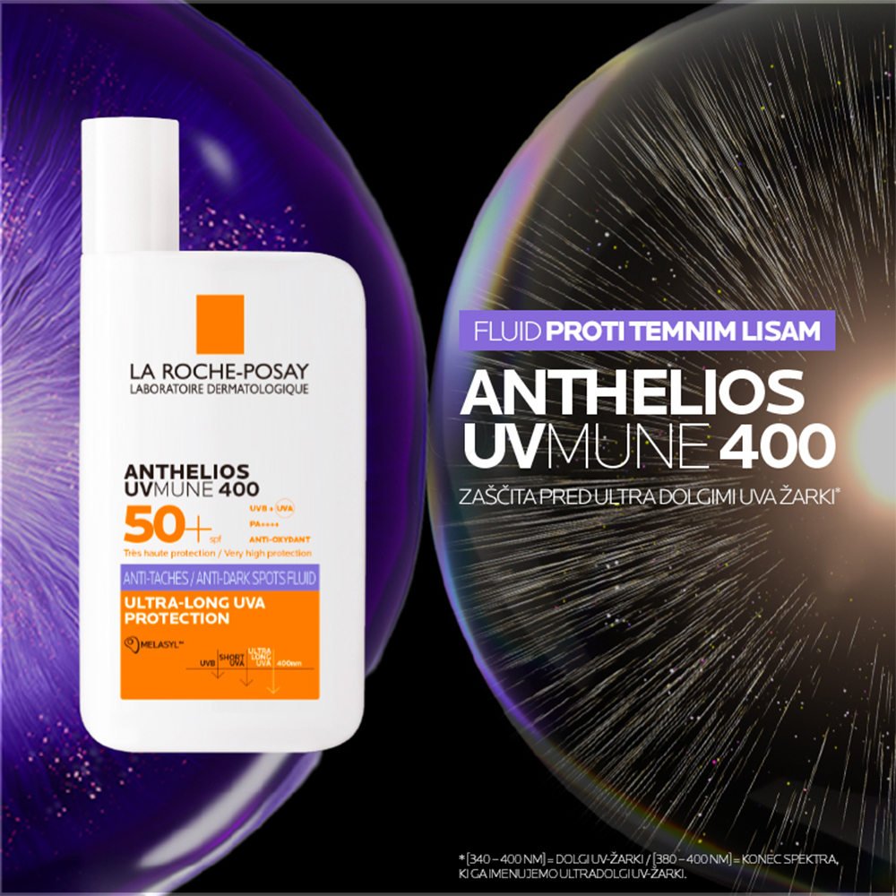 LRP Anthelios UVMUNE 400, fluid za zaščito pred soncem proti temnim madežem - ZF50+ (50 ml)