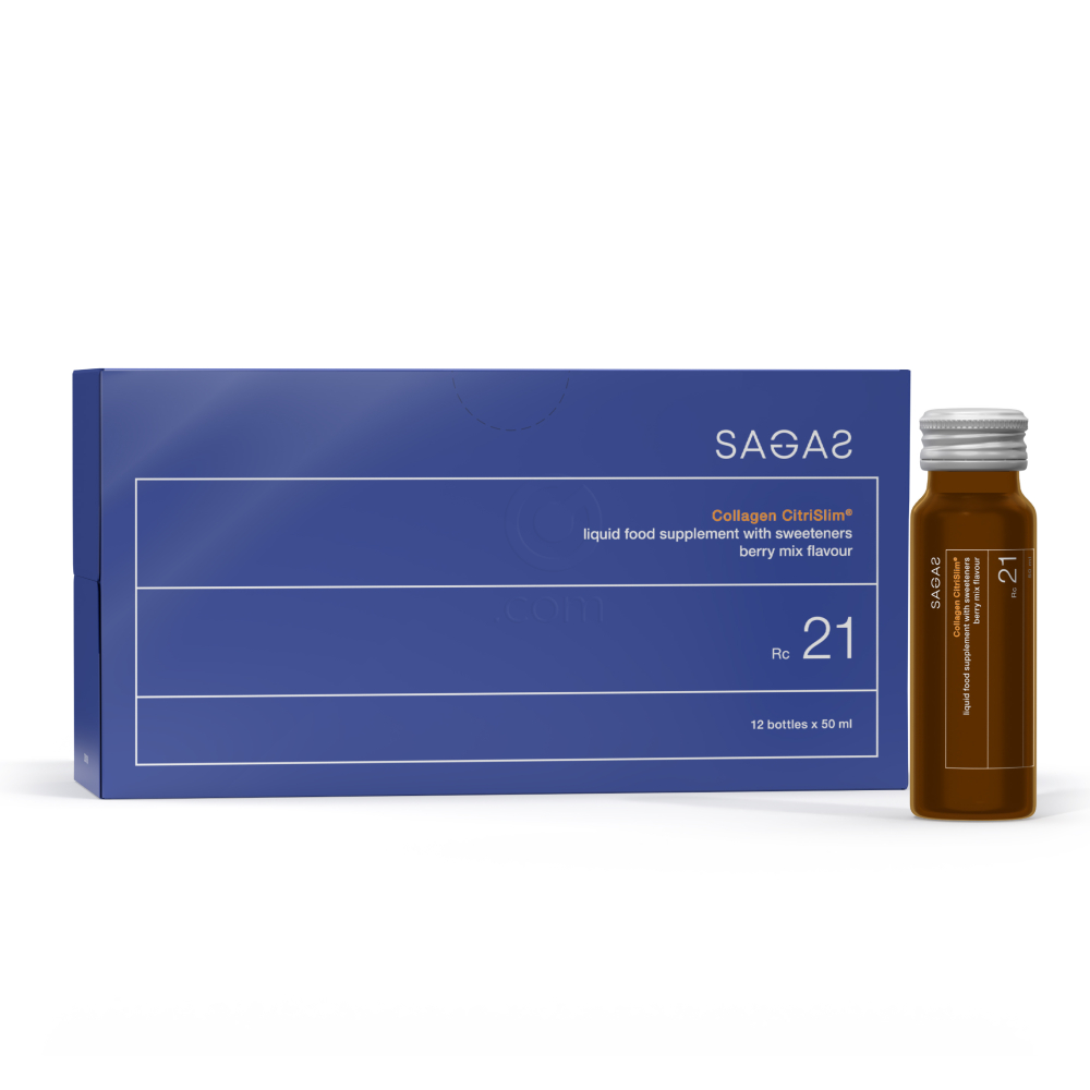 Sagas RC21 Collagen CitriSlim, tekočina v stekleničkah - gozdni sadeži (12 x 50 ml)