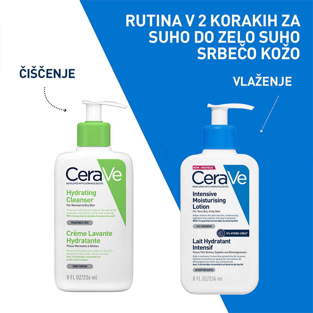 CeraVe 5% Hydro-Urea, intenzivni vlažilni losjon (236 ml)