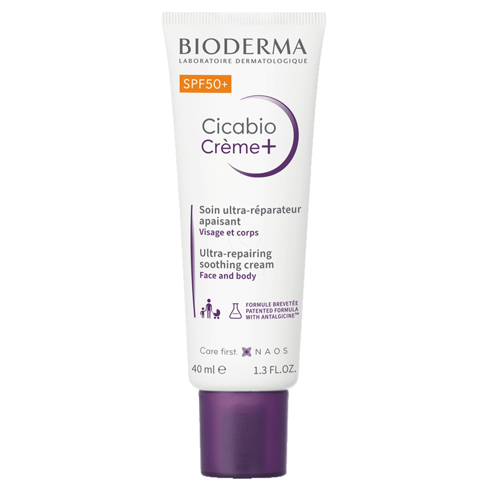 Bioderma Cicabio Creme+, izjemno obnavljajoča in pomirjujoča krema - ZF50+ (40 ml)
