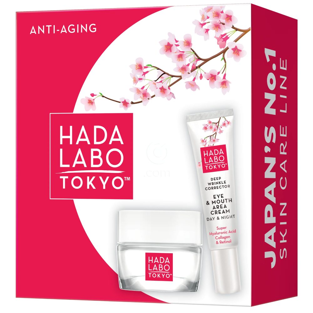 Hada Labo Tokyo, anti-age darilni set (50 ml + 15 ml)