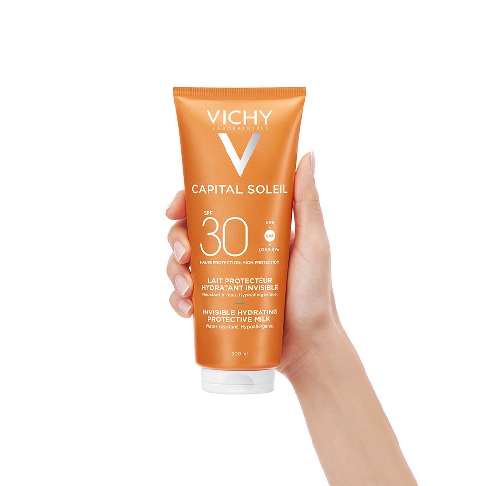 Vichy Capital Soleil, zaščitno mleko za vso družino za obraz in telo ZF 30 (300 ml)