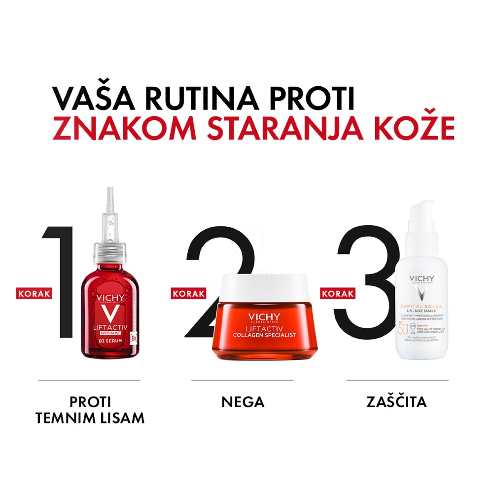 Vichy Capital Soleil, UV-AGE neobarvan dnevni fluid za obraz - ZF50+ (40 ml)