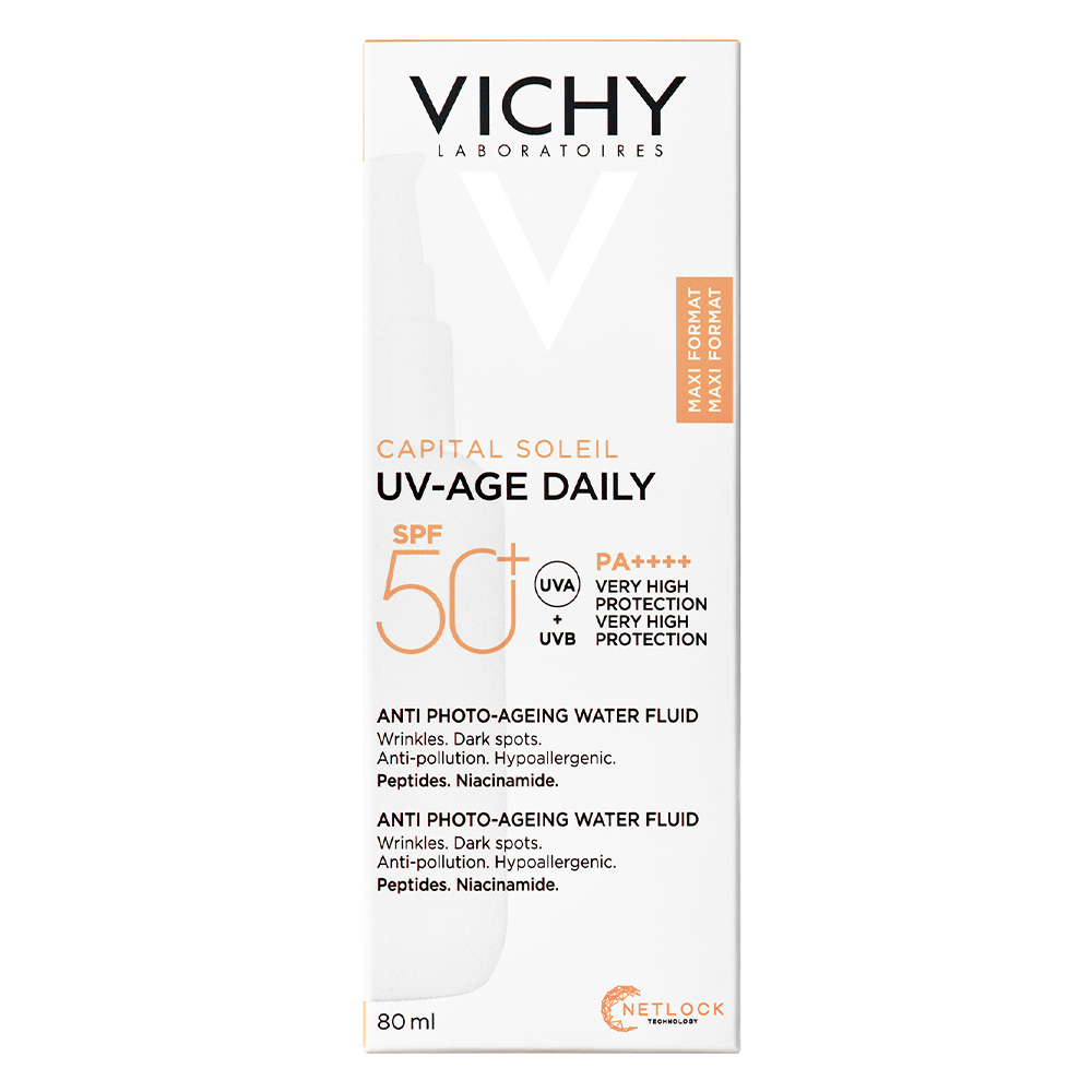 Vichy Capital Soleil, UV-AGE neobarvan dnevni fluid za obraz - ZF50+ (80 ml)