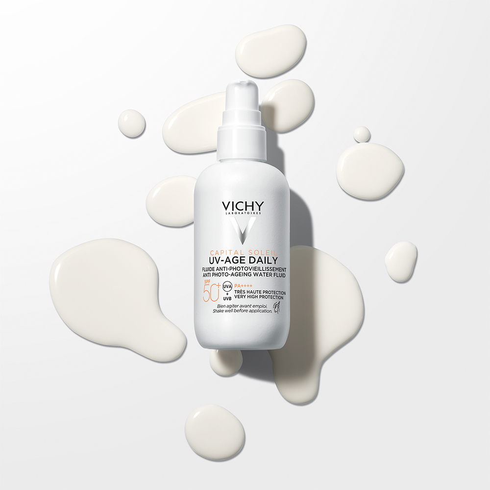 Vichy Capital Soleil, UV-AGE neobarvan dnevni fluid za obraz - ZF50+ (80 ml)