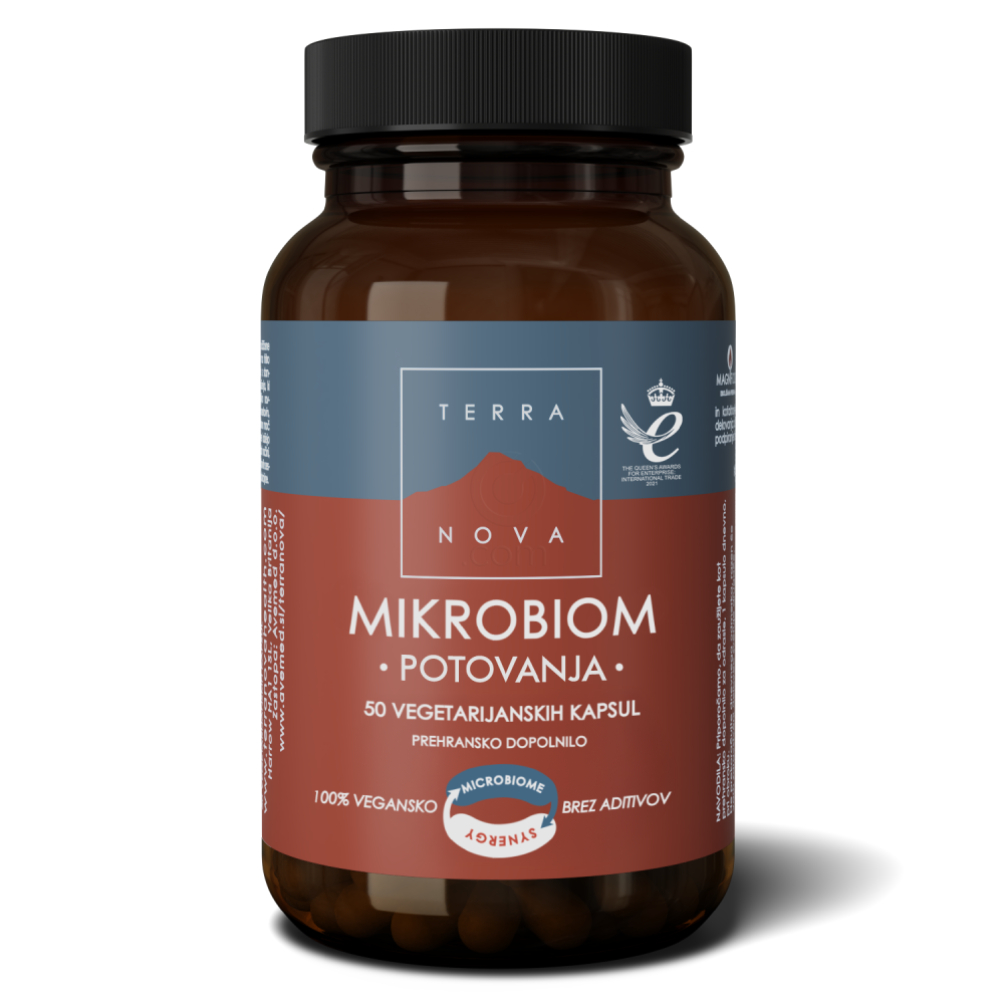 Terranova Mikrobiom Potovanja kompleks, kapsule (50 vegetarijanskih kapsul)