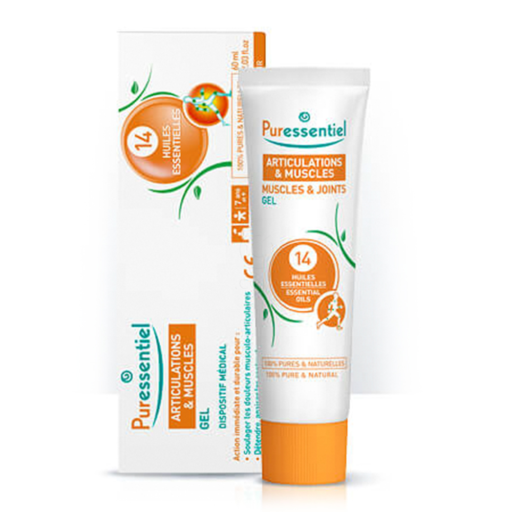 Puressentiel Muscle&Joints, gel s 14 eteričnimi olji (60 ml)