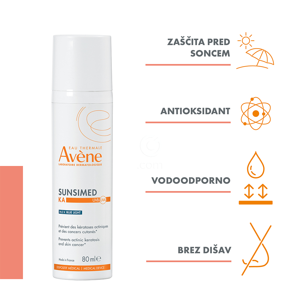 Avene Sunsimed KA, medicinska zaščita pred soncem - ZF50+ (80 ml)