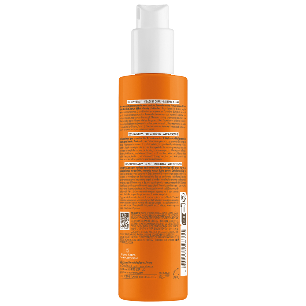 Avene Sun, nevidno pršilo za zaščito pred soncem - ZF50 (200 ml)