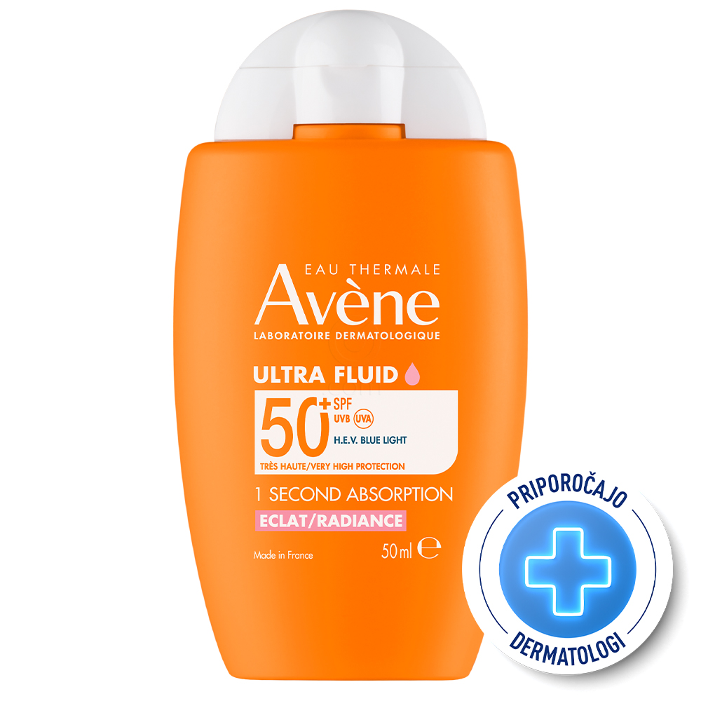 Avene Sun, radiance ultra fluid z zelo visoko zaščito pred soncem - ZF50+ (50 ml)
