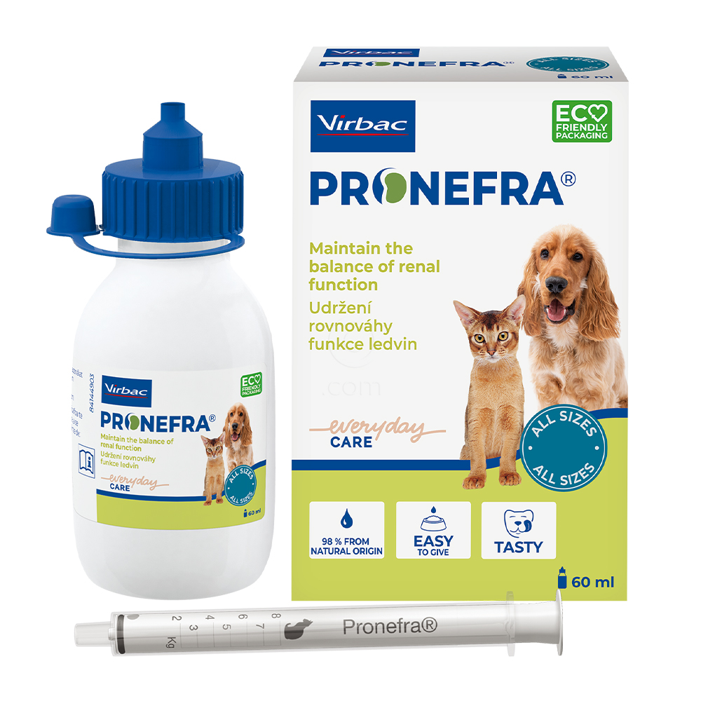 Pronefra Virbac, dopolnilna krmna mešanica za pse in mačke (60 ml)