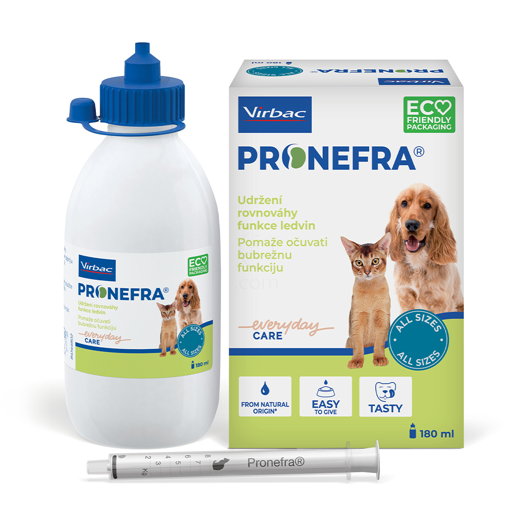 Pronefra Virbac, dopolnilna krmna mešanica za pse in mačke (180 ml)