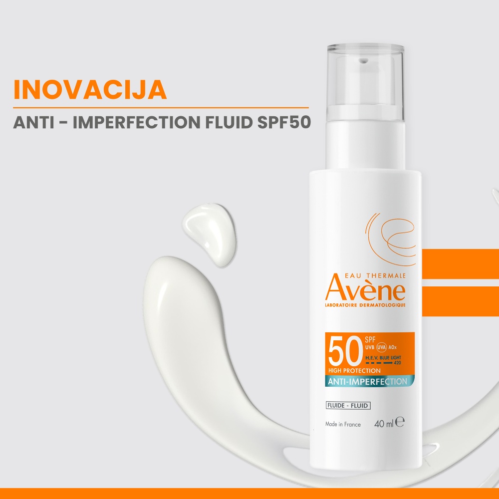 Avene Sun Anti-Perfection, fluid za zaščito obraza pred soncem - ZF50 (40 ml)