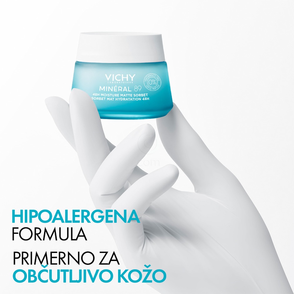 Vichy Mineral 89 Matte Sorbet, matirni gel za 48-urno vlaženje (50 ml)