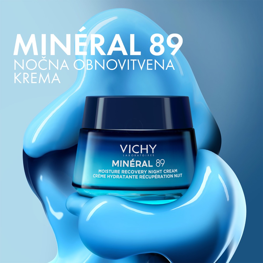 Vichy Mineral 89, nočna krema za povrnitev vlage (50 ml)