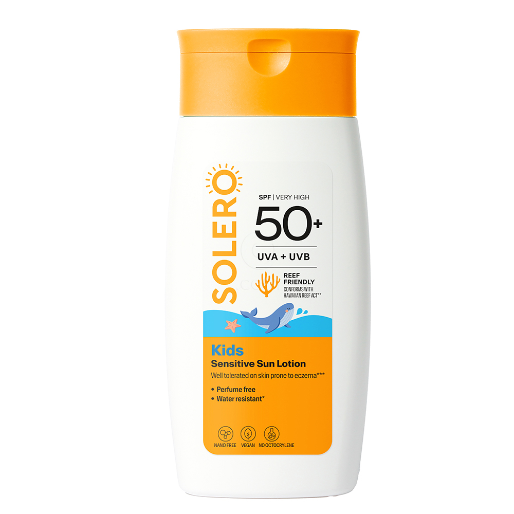 Solero Kids, losjon za zaščito kože otrok pred soncem - ZF50+ (200 ml)