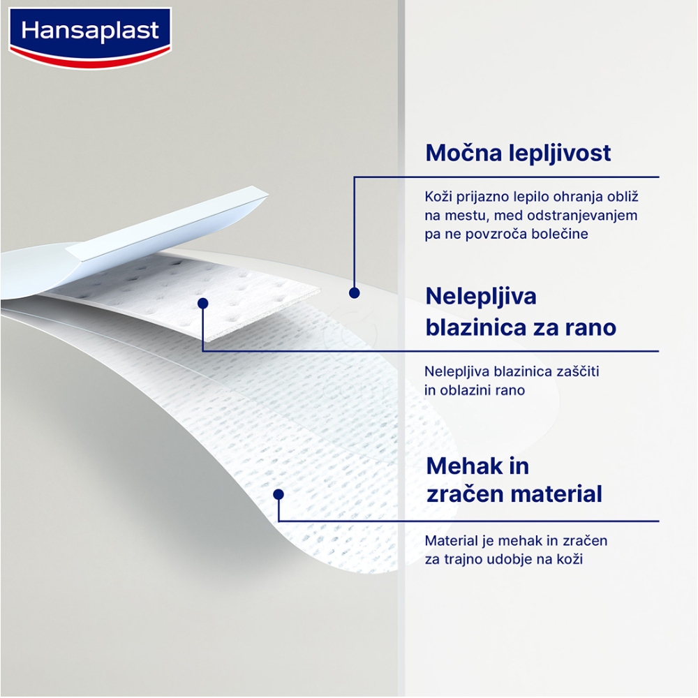 Hansaplast Sensitive Kids, obliži za otroke za večje rane (10 obližev)