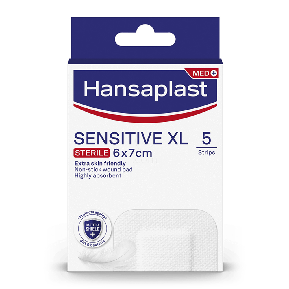 Hansaplast Sensitive XL, sterilen obliž (5 obližev)