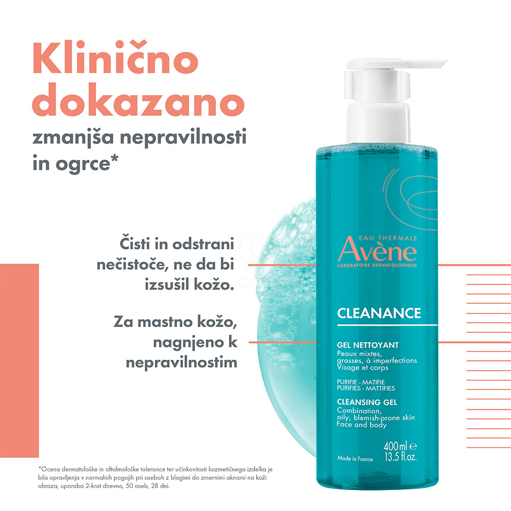 Eau Thermale Avene Cleanance, gel za čiščenje (400 ml)