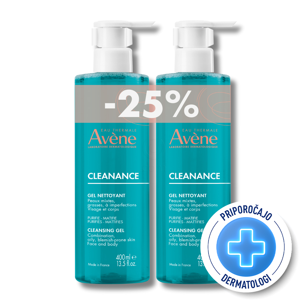 Eau Thermale Avene Cleanance, gel za čiščenje (2 x 400 ml)