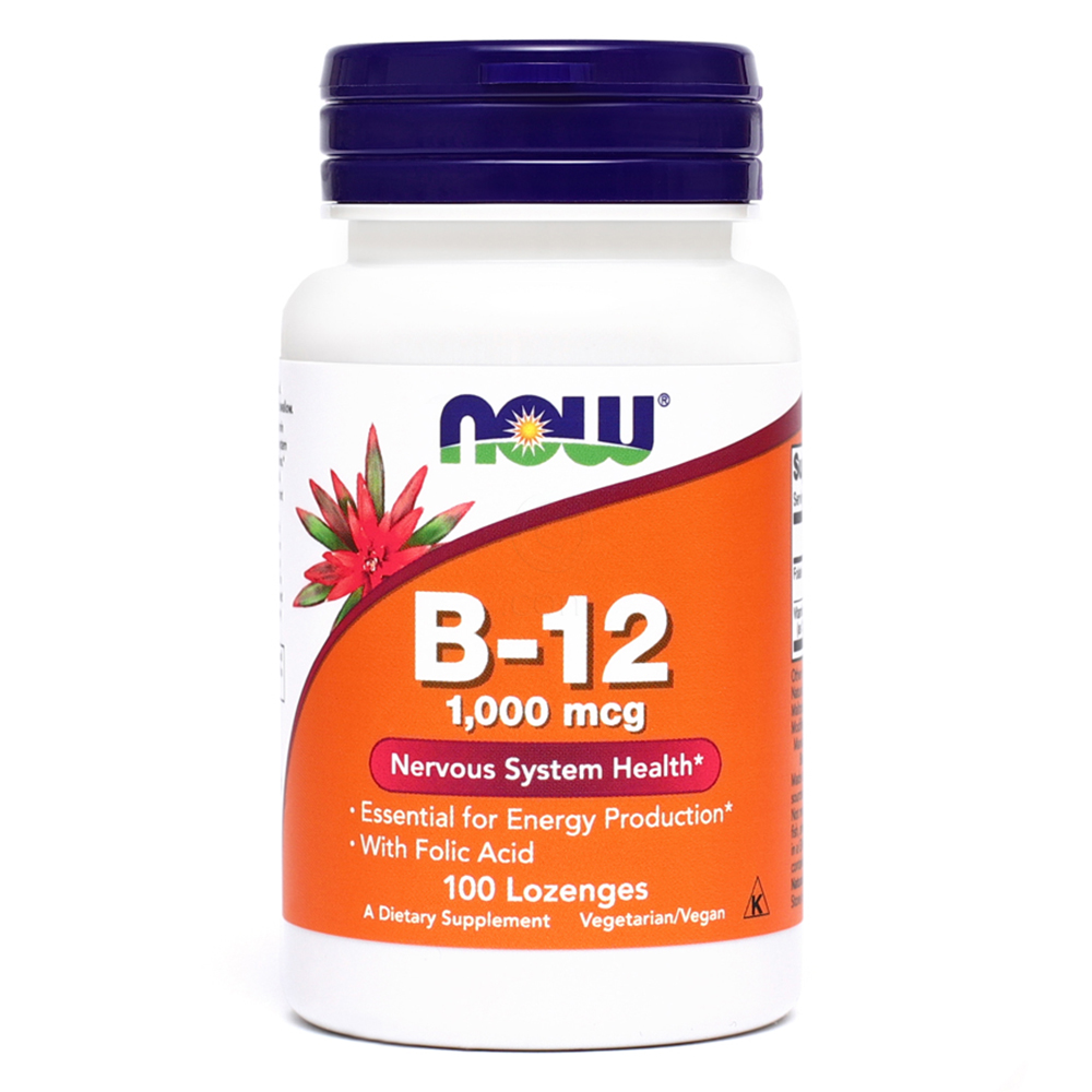 NOW Vitamin B-12 1000 µg, žvečljive tablete (100 tablet)