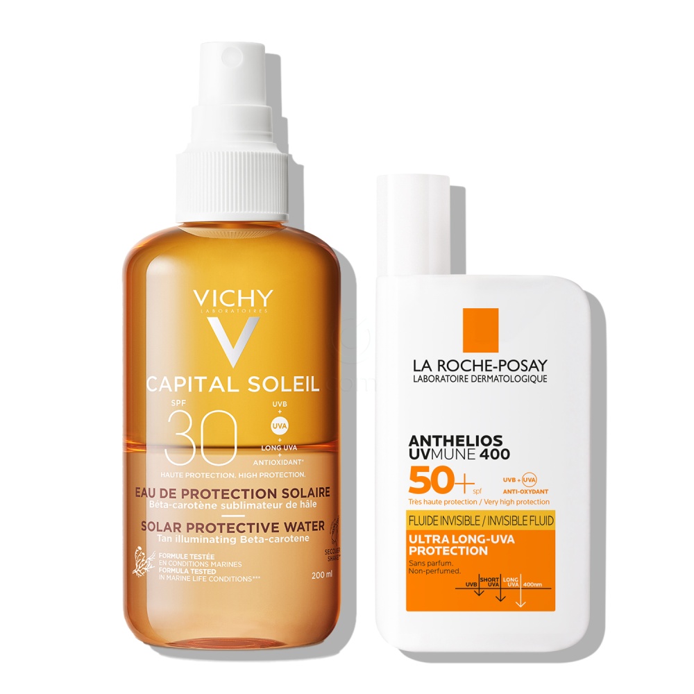 LRP in Vichy, protokol za zaščito obraza in telesa pred soncem (200 ml + 50 ml)