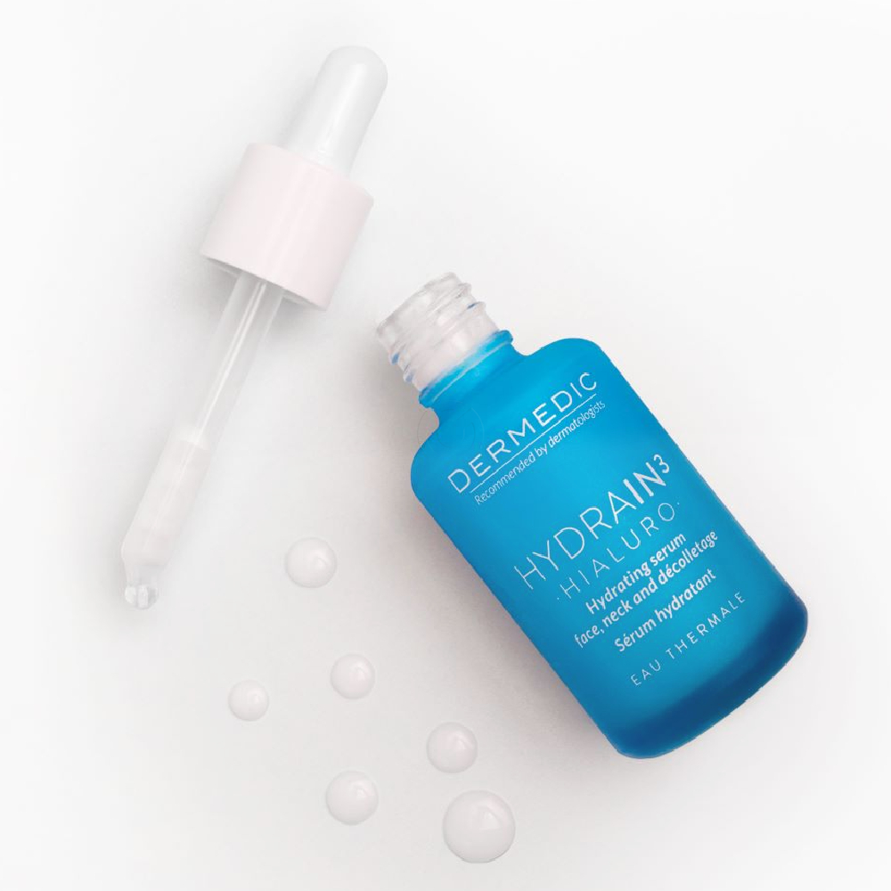 Dermedic Hydrain3 Hialuro, vlažilni serum za obraz, vrat in dekolte (30 ml)