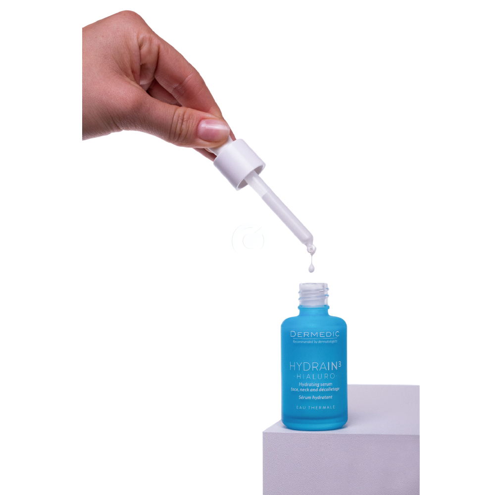 Dermedic Hydrain3 Hialuro, vlažilni serum za obraz, vrat in dekolte (30 ml)