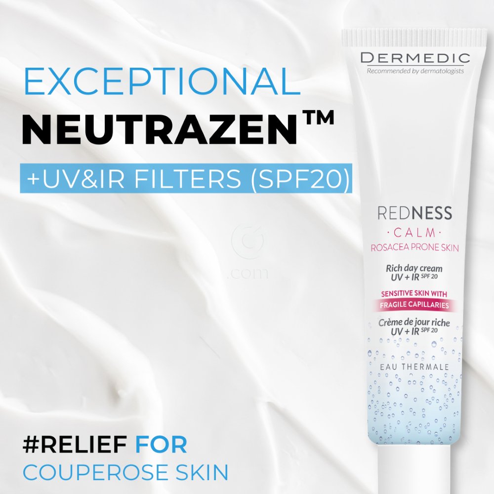 Dermedic Redness, korekcijska dnevna krema UV+IR - ZF20 (40 ml)