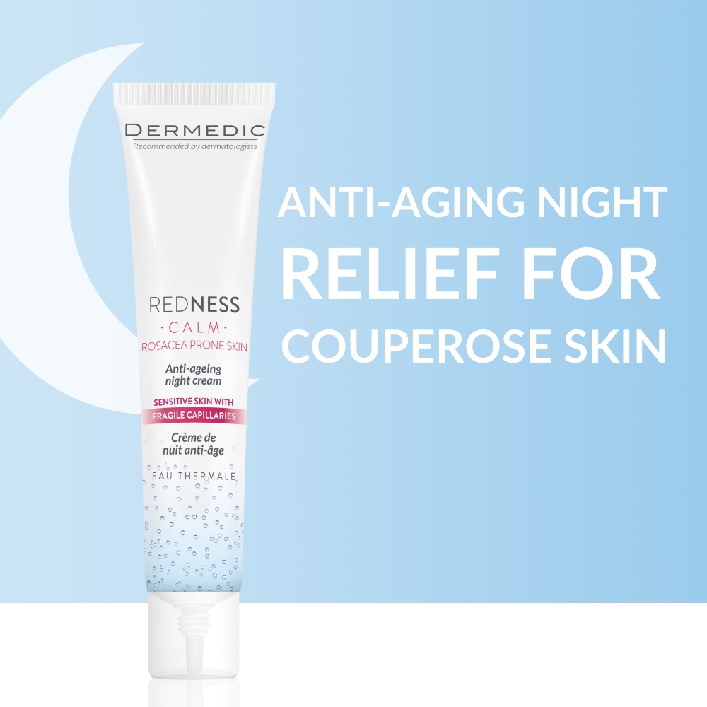 Dermedic Redness, nočna krema proti staranju (40 ml)
