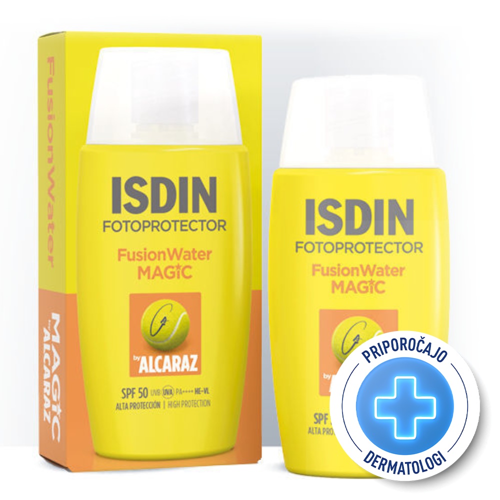 ISDIN Sun Fotoprotector Fusion Water Magic by Alcaraz, fluid za zaščito obraza pred soncem - ZF50 (50 ml)