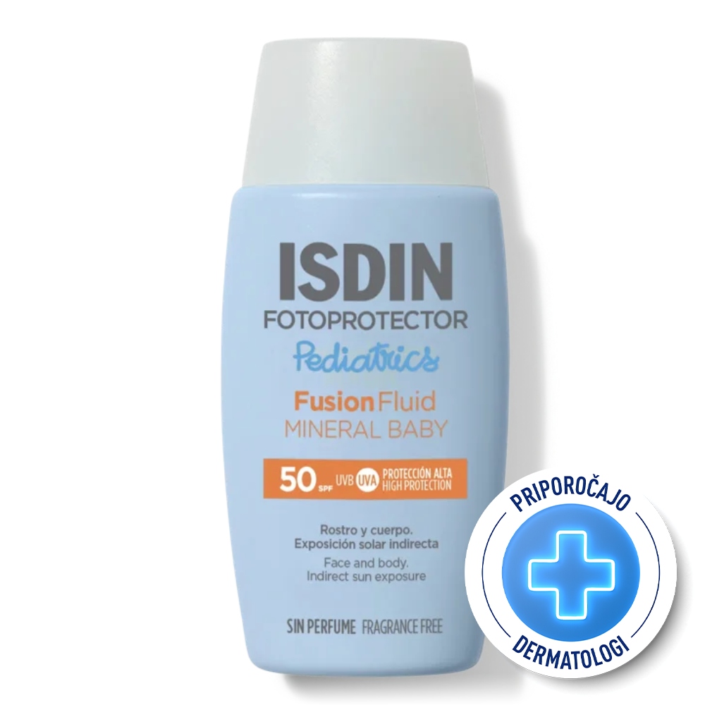ISDIN Sun Fotoprotector Pediatrics, Fusion Water mineralni fluid za obraz - ZF50 (50 ml)