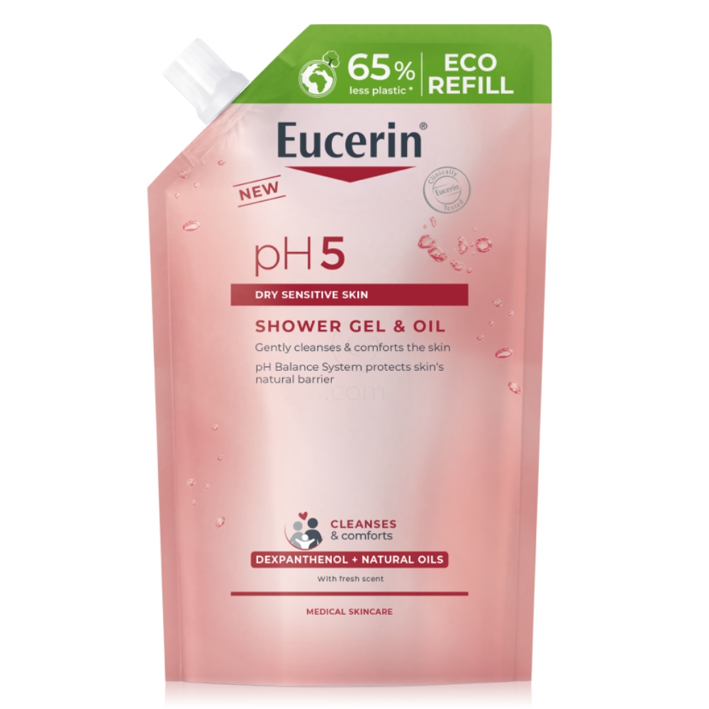 Eucerin pH5, oljni gel za prhanje - refill (400 ml)