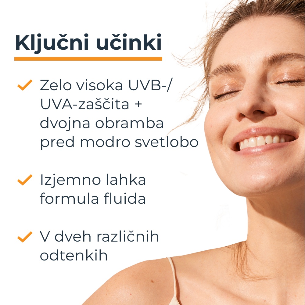 Eucerin Sun Hydro Protect Tinted, lahki obarvan fluid za zaščito pred soncem - light - ZF50+ (50 ml)