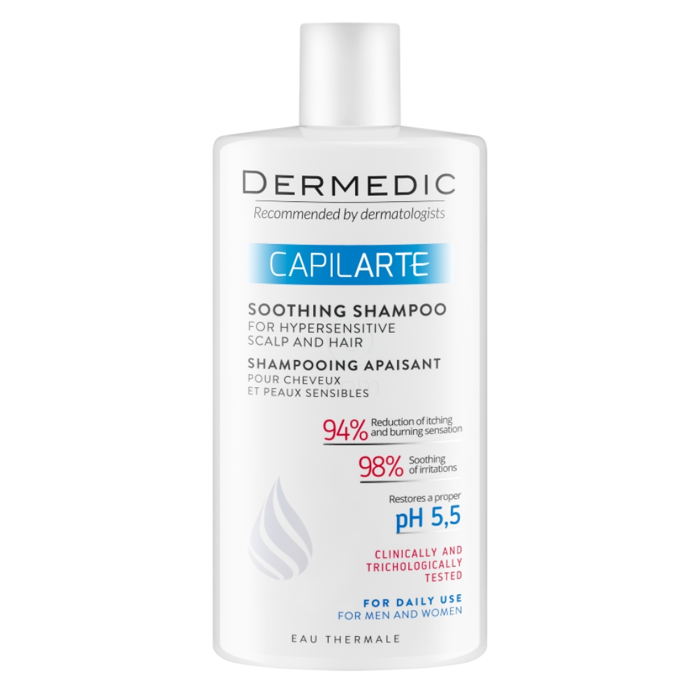 Dermedic Capilarte, pomirjujoč šampon za občutljivo in razdraženo lasišče (300 ml)