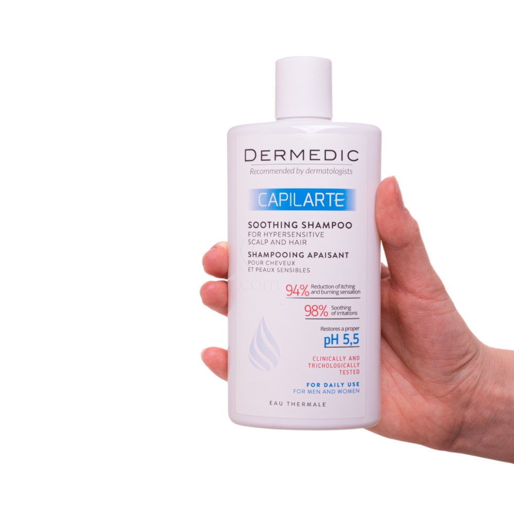 Dermedic Capilarte, pomirjujoč šampon za občutljivo in razdraženo lasišče (300 ml)