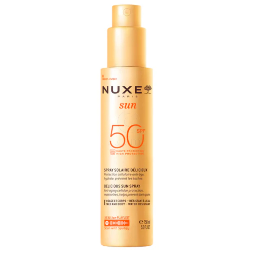 Nuxe Sun, pršilo za zaščito pred soncem za obraz in telo - ZF 50 (150 ml)