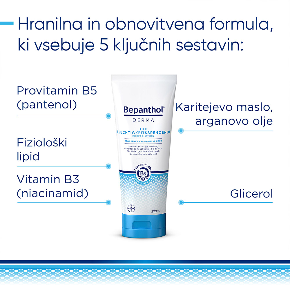 Bepanthol Derma, vlažilni losjon za telo (200 ml)