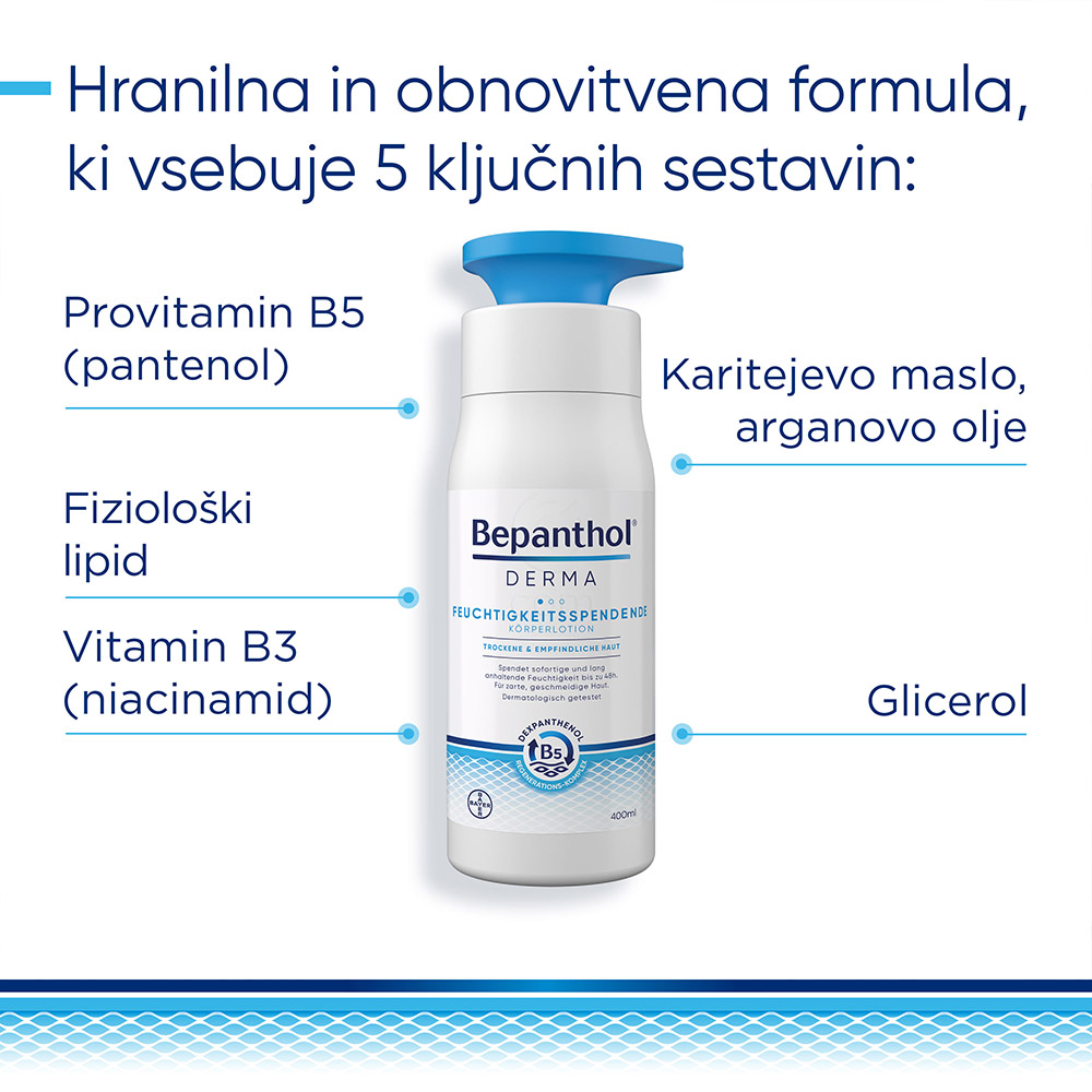 Bepanthol Derma, vlažilni losjon za telo (400 ml)