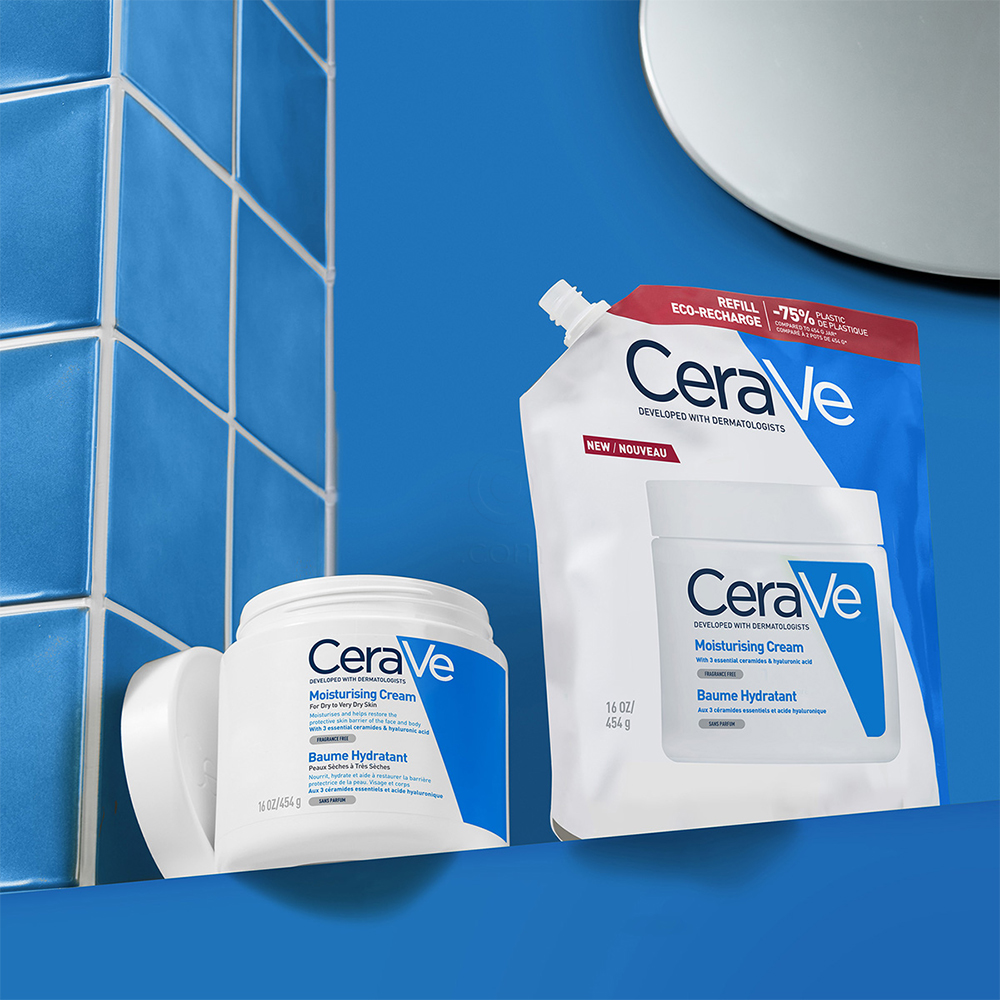 CeraVe, vlažilna krema za obraz in telo - Refill (454 g)