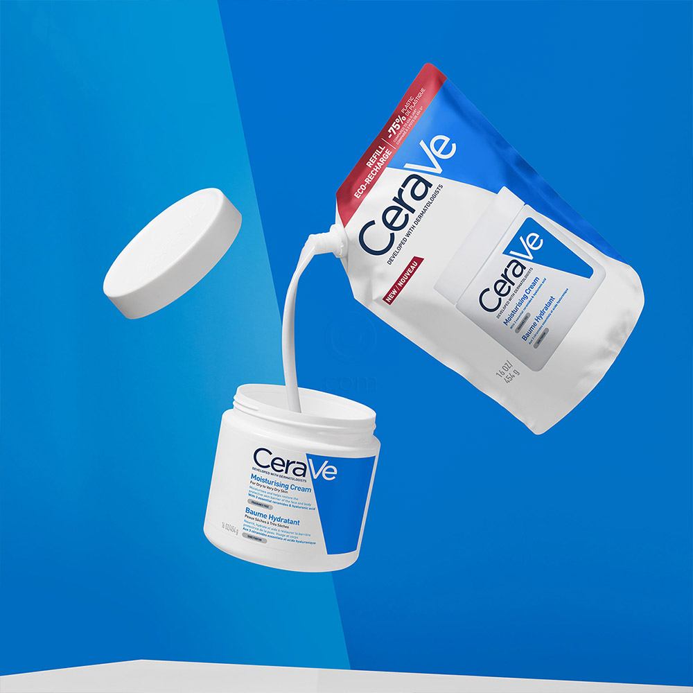 CeraVe, vlažilna krema za obraz in telo - Refill (454 g)