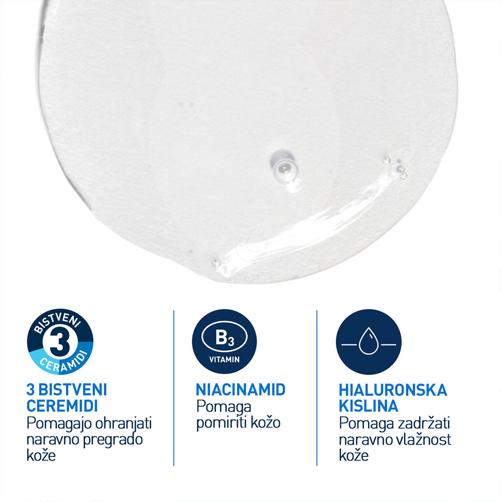 CeraVe, peneči čistilni gel za obraz za normalno do mastno kožo - Refill (473 ml)