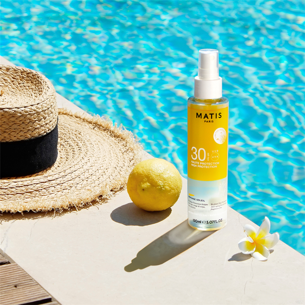 Matis Sun BiPHase, vodoodporen sprej za zaščito pred soncem za obraz in telo z anti-aging delovanjem - ZF30 (150 ml)