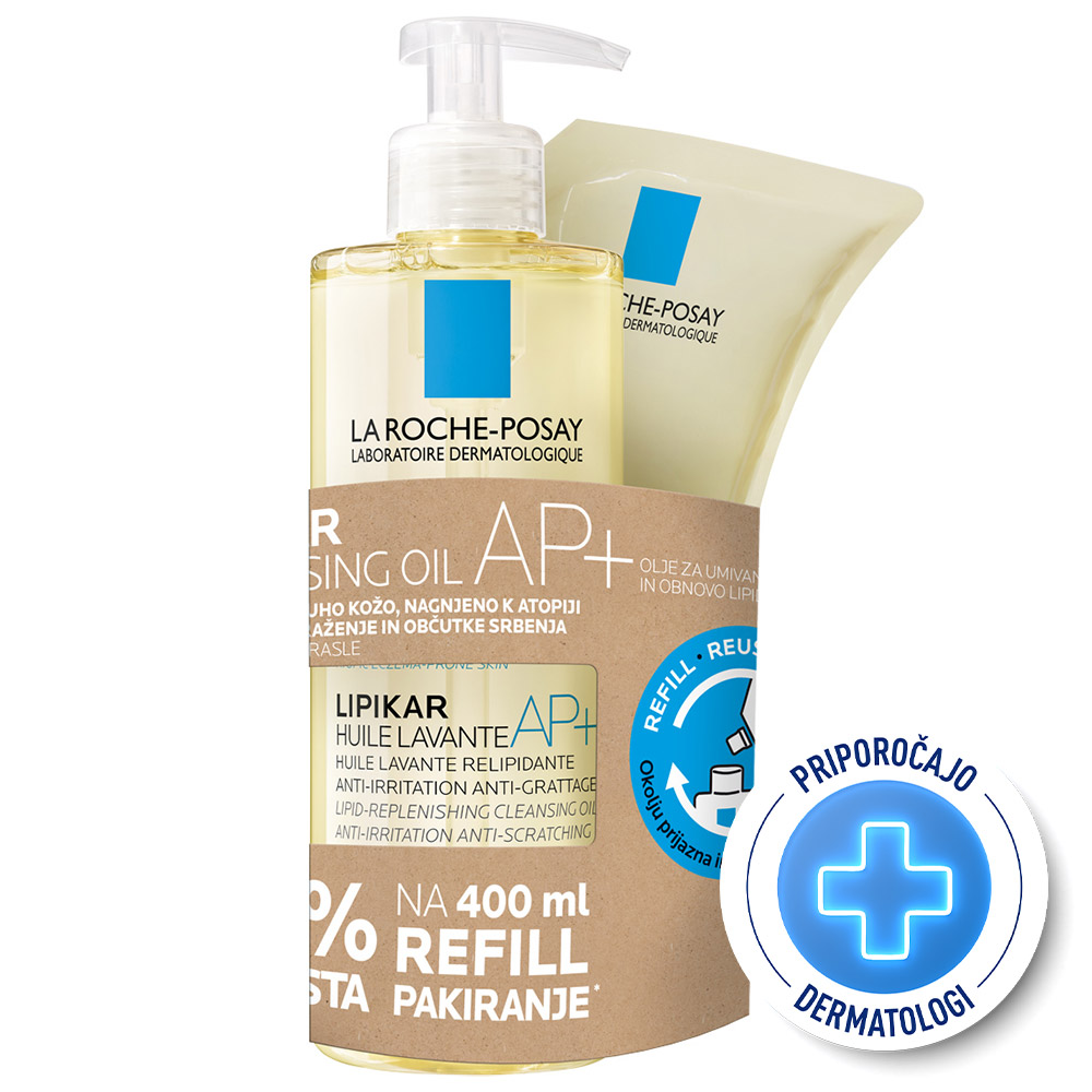 LRP Lipikar, AP+ Huile Lavante in Huile Lavante paket Refill (2 x 400 ml)