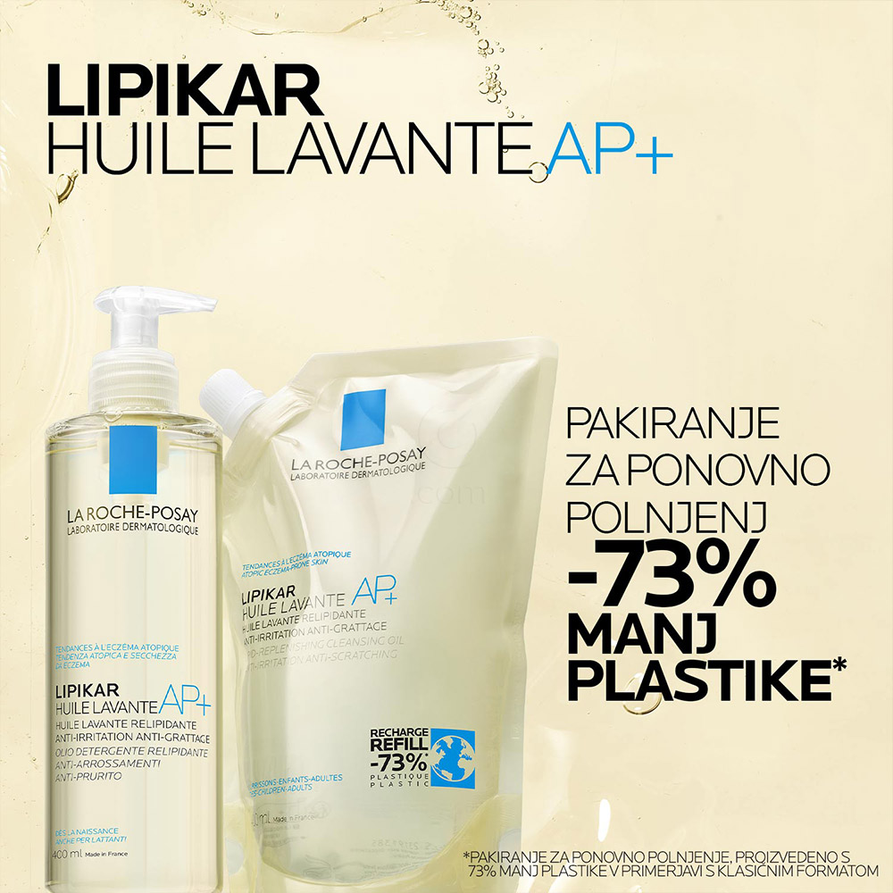 LRP Lipikar, AP+ Huile Lavante in Huile Lavante Refill (2 x 400 ml)