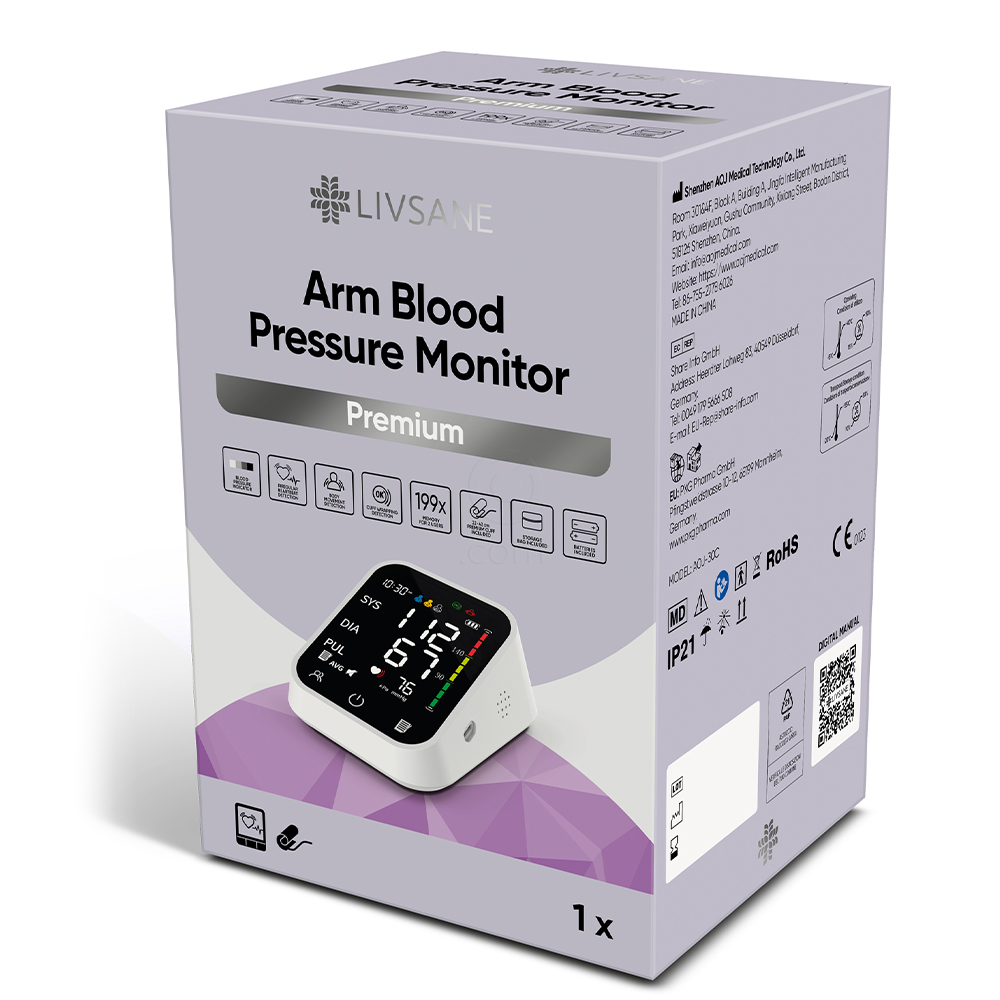 Livsane, merilnik krvnega tlaka - Premium model (1 komplet)