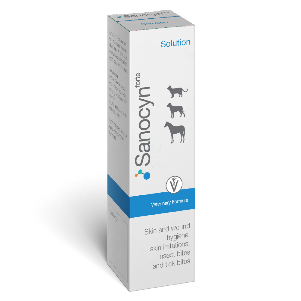 Sanocyn forte, raztopina za spiranje ran za živali (75 ml)