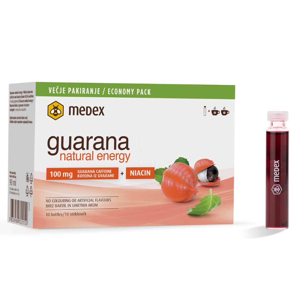 Guarana natural energy Medex, viale (10 x 9 ml)